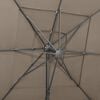 vidaXL Ombrellone a Sbalzo 4 Livelli Palo Alluminio 250x250 cm Tortora