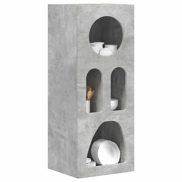 vidaXL Credenza Grigio cemento 40 x 35 x 100.5 cm Legno multistrato