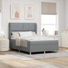 vidaXL Letto con molle e materasso Grigio Scuro 90x190 cm Tessuto