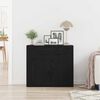 vidaXL Credenza Rovere Nero 80 x 33 x 70 cm Legno multistrato