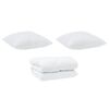 vidaXL Piumone con Cuscini 3 pcs Bianco Microfibra e Piuma d'Oca