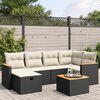 vidaXL Set Divano da Giardino 6 pz con Cuscini Nero in Polyrattan