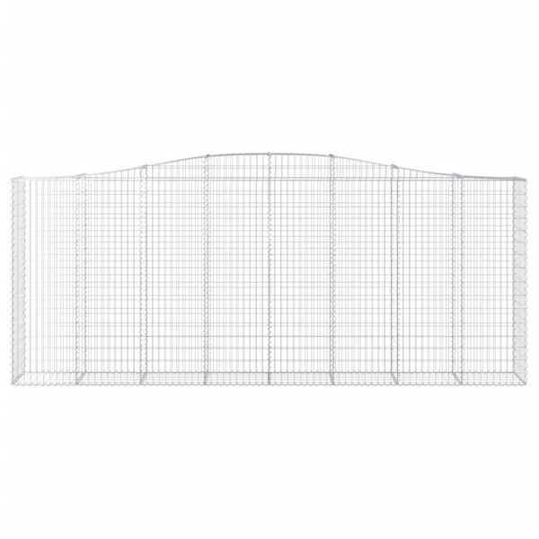 vidaXL Cesti Gabbioni ad Arco 7 pz 400x50x160/180 cm Ferro Zincato