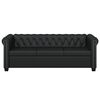vidaXL Divano Chesterfield a 3 Posti in Finta Pelle Nero