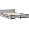 vidaXL Giroletto Cassetti Grigio Sonoma 120x190 cm Legno Multistrato