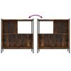 vidaXL Libreria Rovere Fumo 72x28x77,5 cm in Legno Multistrato