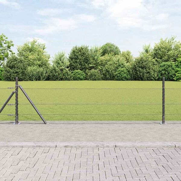vidaXL Palo della recinzione Grigio 100 x 0,5 m (rete da 13 mm)