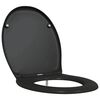 vidaXL Sedile del WC Nero 47 x 37 x 4 cm Duroplast