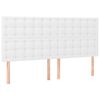 vidaXL Testiera Bianca 200x5x118/128 cm in Similpelle