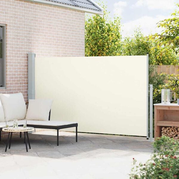 vidaXL Tenda Laterale Retrattile per Patio 180x300 cm Crema
