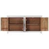 vidaXL Credenza Artigianale Bianca 140x30x70 cm Legno Massello Acacia