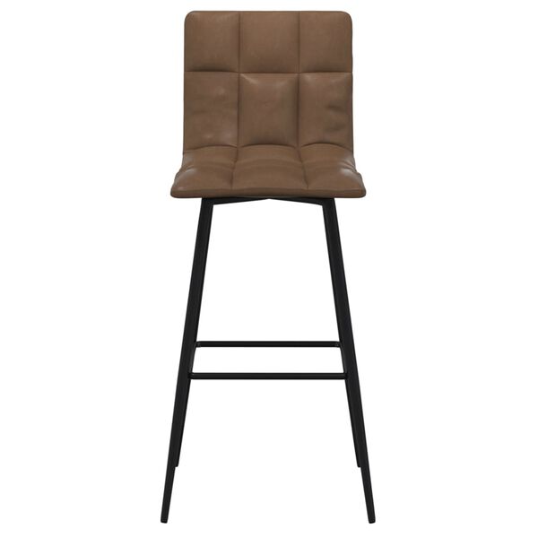 vidaXL Sgabelli da Bar 2pz Marrone Scuro in Similpelle