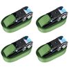 vidaXL Cinghie d'Ancoraggio a Cricchetto 4 pz 800 daN 6m Verde
