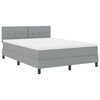vidaXL Letto box spring con materasso Grigio chiaro 140 x 200 cm