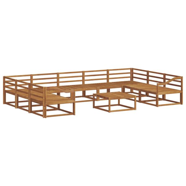 vidaXL Set di divani da esterno 10 pcs Naturale