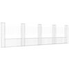 vidaXL Cesto Gabbione a U con 5 Pali in Ferro 500x20x150 cm