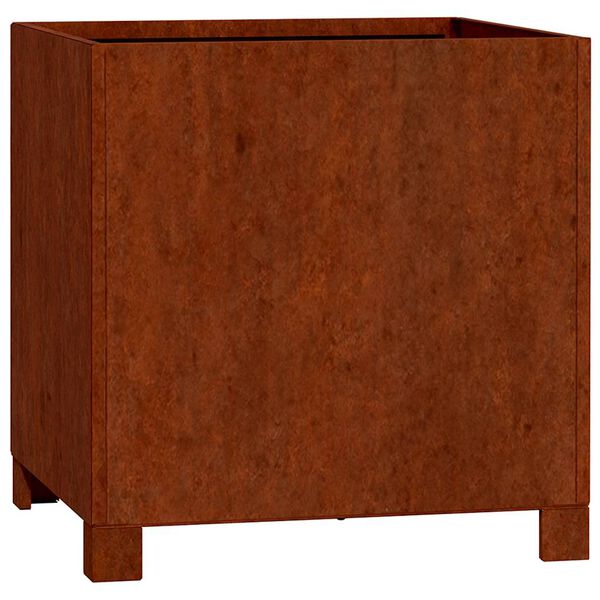 vidaXL Fioriera con Gambe Ruggine 40x40x40 cm Acciaio Corten