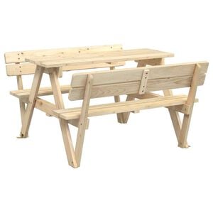 vidaXL Tavolo da Picnic per 4 Bambini con Foro Ombrellone Legno Abete