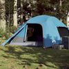 vidaXL Tenda da Campeggio a Cupola per 4 Persone Blu Impermeabile
