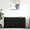 vidaXL Sideboards con cassetto 2 pcs Rovere Nero 70 x 35,5 x 67,5 cm