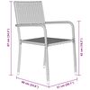 vidaXL Set da Pranzo per Giardino con cuscino 3 pcs Nero polyrattan