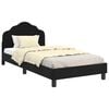 vidaXL Struttura letto bambini con testata Nero 90 x 190 cm Velluto