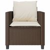 vidaXL Set Bistrò 3 pz con Cuscini Marrone in Polyrattan