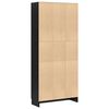 vidaXL Armadio per Libri Rovere Nero 82,5 x 30,5 x 185 cm