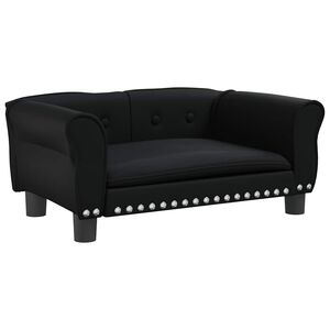 vidaXL Lettino per Cani Nero 70x45x30 cm in Similpelle