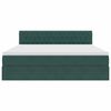 vidaXL Letto con Contenitore Verde Scuro 180 x 200 cm Velluto