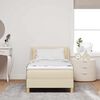 vidaXL Letto a molle con materasso Crema 200 x 90 cm Tessuto