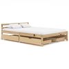 vidaXL Giroletto con 4 Cassetti in Legno Massello di Pino 140x200 cm
