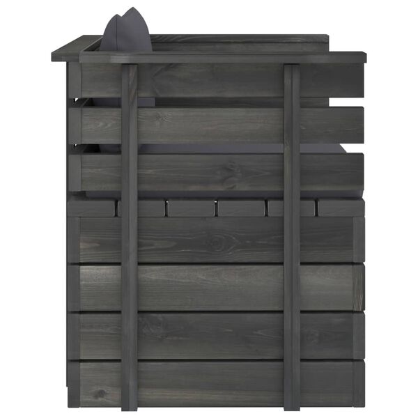 vidaXL Poltrona da Giardino con Cuscini in Legno di Pino