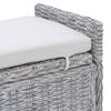 vidaXL Panchina con contenitore Bianco Lavato 110 x 40 x 50 cm Rattan