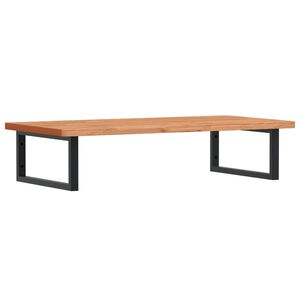 vidaXL Ripiano a Parete per Lavabo in Acciaio e Massello di Faggio