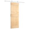 vidaXL Porta scorrevole Naturale e Bianco 70 x 210 cm