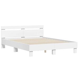 vidaXL Struttura del letto Bianco 152 x 203 cm Legno multistrato