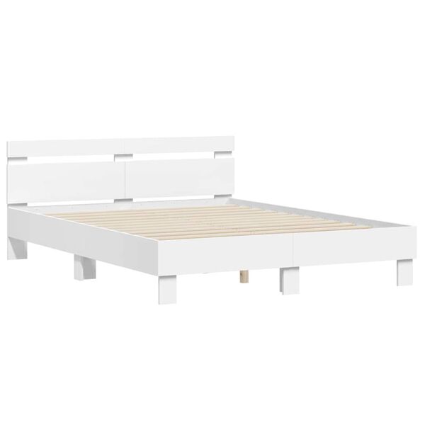 vidaXL Struttura del letto Bianco 152 x 203 cm Legno multistrato