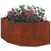 vidaXL Vaso d'angolo Ruggine 60 x 60 x 35 cm acciaio corten