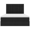vidaXL Letto con contenitore e materasso Nero 140 x 200 cm Poliestere