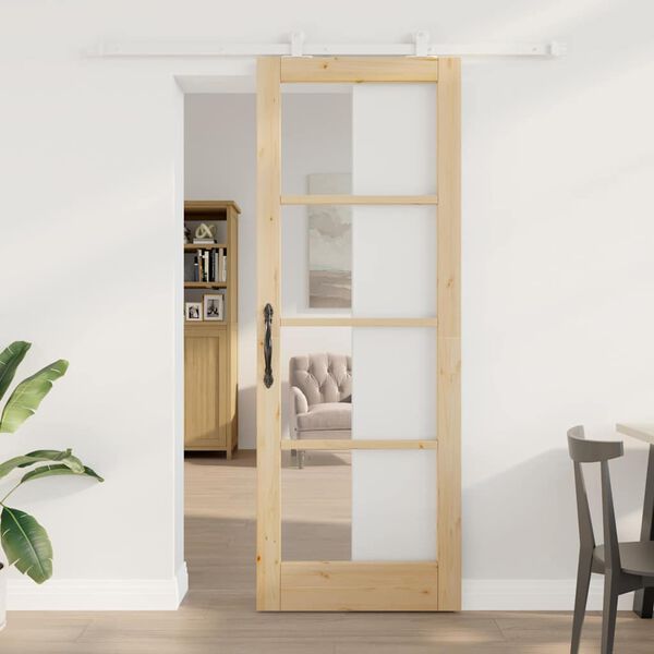 vidaXL Porta scorrevole ORKDAL Naturale 78 x 211 cm