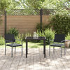 vidaXL Set da Pranzo per Giardino 3 pcs Nero Poly Rattan
