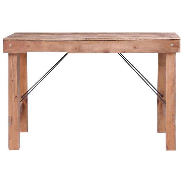 vidaXL Tavolo da Pranzo 120x60x80 cm in Legno Massello di Recupero