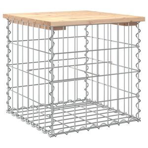 vidaXL Panca Giardino Design Gabbione 43x44x42 cm Legno Massello Pino