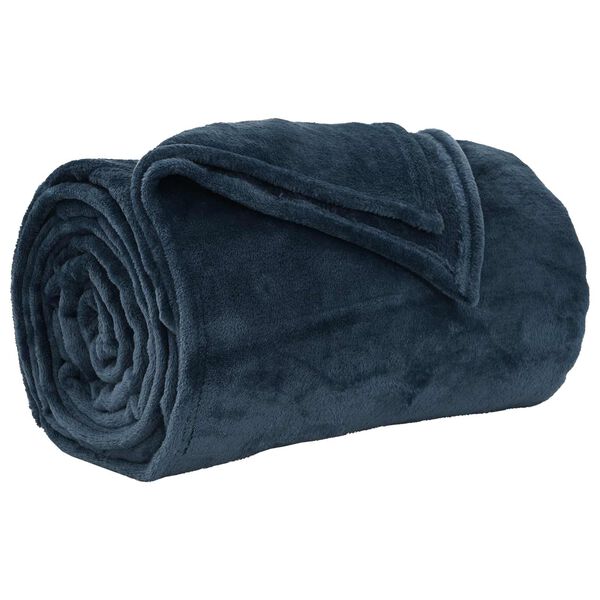 vidaXL Coperte da Pile 6 pcs Blu navy 130 x 150 cm Panno