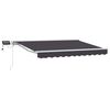 vidaXL Cornice per Tenda Manuale con LED Bianco e Antracite 2,5 x 2 m