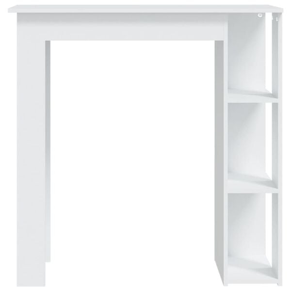 vidaXL Tavolino da Bar con Ripiani Bianco 102x50x103,5cm in Truciolato