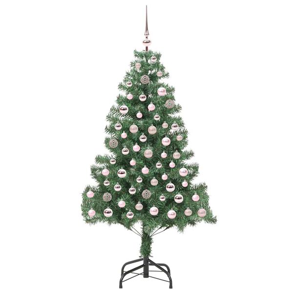 vidaXL Albero di Natale con 300 LED con supporto Verde 180 cm PVC