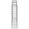 vidaXL Cesto Gabbione ad Arco 200x30x120/140 cm Ferro Zincato