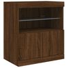 vidaXL Credenza con Luci LED Rovere Marrone 181,5x37x67 cm